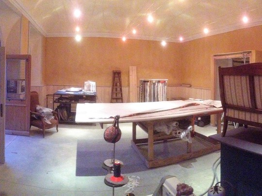 Restauration d'un atelier de tapissier d'ameublement
